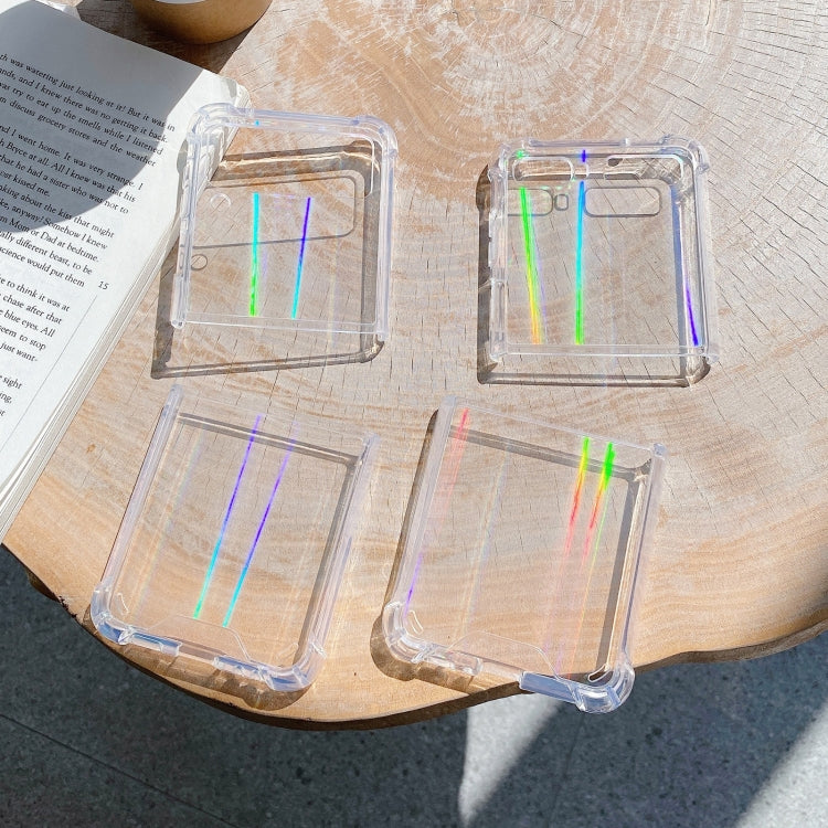 For Samsung Galaxy Z Flip3 5G Aurora PC + TPU Clear Four-corner Shockproof Protective Case For Samsung Galaxy Z Flip3 5G Aurora PC + TPU Clear Four-corner Shockproof Protective Case