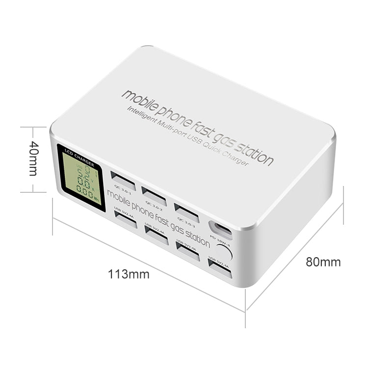 818D 8 In 1 Multi-function USB Charging Station Smart Socket Holder Stand 818D 8 In 1 Multi-function USB Charging Station Smart Socket Holder Stand