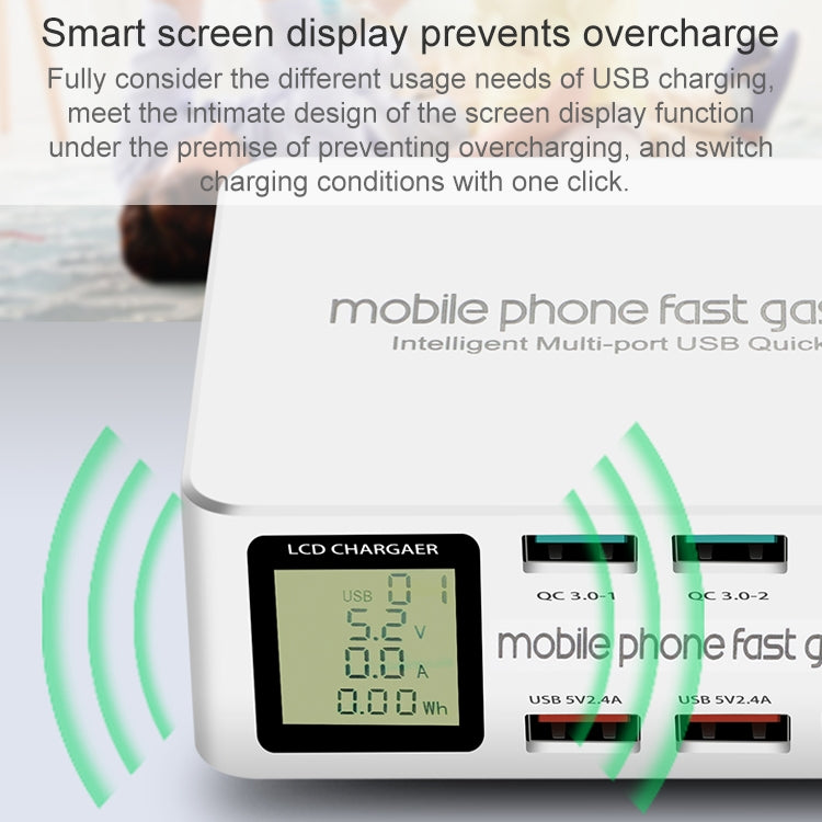 818D 8 In 1 Multi-function USB Charging Station Smart Socket Holder Stand 818D 8 In 1 Multi-function USB Charging Station Smart Socket Holder Stand