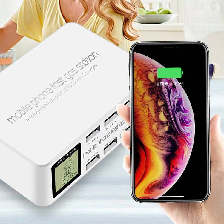 818D 8 In 1 Multi-function USB Charging Station Smart Socket Holder Stand 818D 8 In 1 Multi-function USB Charging Station Smart Socket Holder Stand