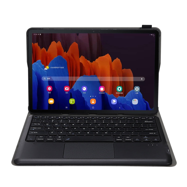 A970-A Splittable Bluetooth Keyboard Leather Tablet Case for Samsung Galaxy Tab S8+ / S7 FE T730 / S7+ T970 / T975, with Touchpad & Holder A970-A Splittable Bluetooth Keyboard Leather Tablet Case for Samsung Galaxy Tab S8+ / S7 FE T730 / S7+ T970 / T975, with Touchpad & Holder