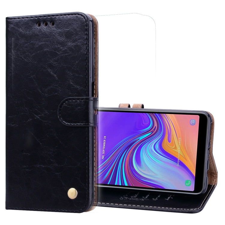 Business Style Oil Wax Texture Horizontal Flip Leather Case for Galaxy A7 (2018), with Holder & Card Slots & Wallet Business Style Oil Wax Texture Horizontal Flip Leather Case for Galaxy A7 (2018), with Holder & Card Slots & Wallet