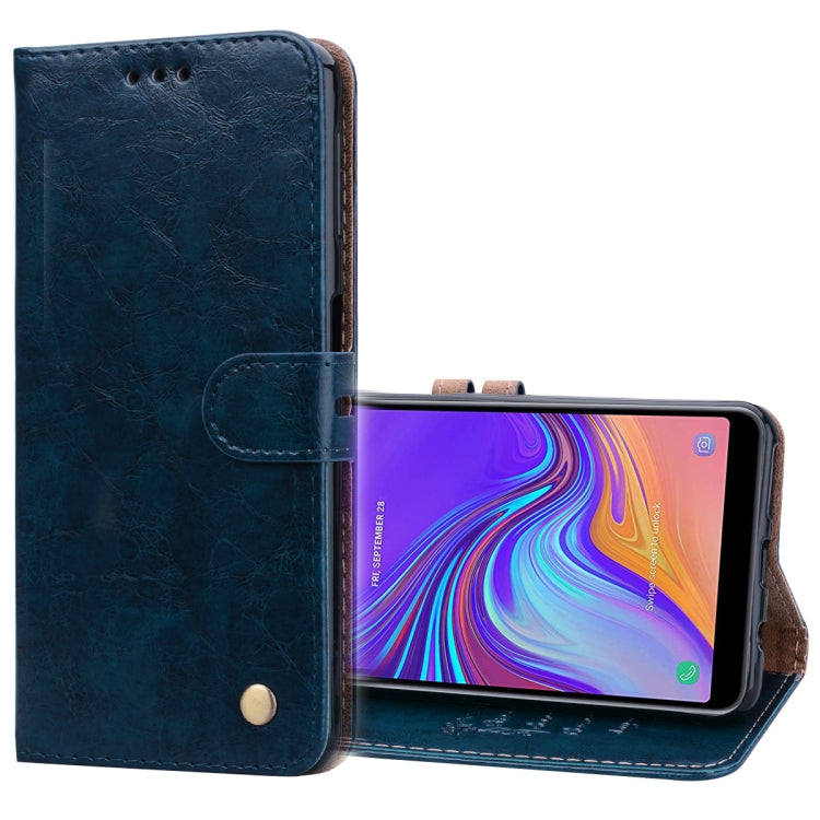 Business Style Oil Wax Texture Horizontal Flip Leather Case for Galaxy A7 (2018), with Holder & Card Slots & Wallet Business Style Oil Wax Texture Horizontal Flip Leather Case for Galaxy A7 (2018), with Holder & Card Slots & Wallet