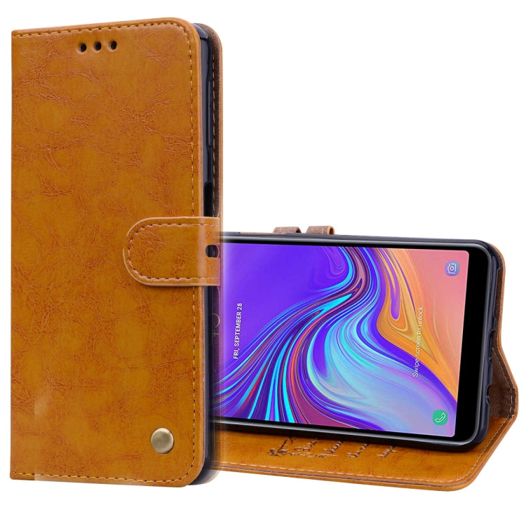 Business Style Oil Wax Texture Horizontal Flip Leather Case for Galaxy A7 (2018), with Holder & Card Slots & Wallet Business Style Oil Wax Texture Horizontal Flip Leather Case for Galaxy A7 (2018), with Holder & Card Slots & Wallet