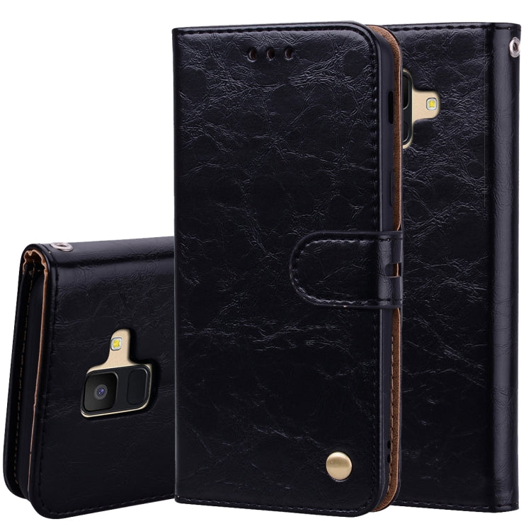 Business Style Oil Wax Texture Horizontal Flip Leather Case for Galaxy A6 (2018), with Holder & Card Slots & Wallet Business Style Oil Wax Texture Horizontal Flip Leather Case for Galaxy A6 (2018), with Holder & Card Slots & Wallet