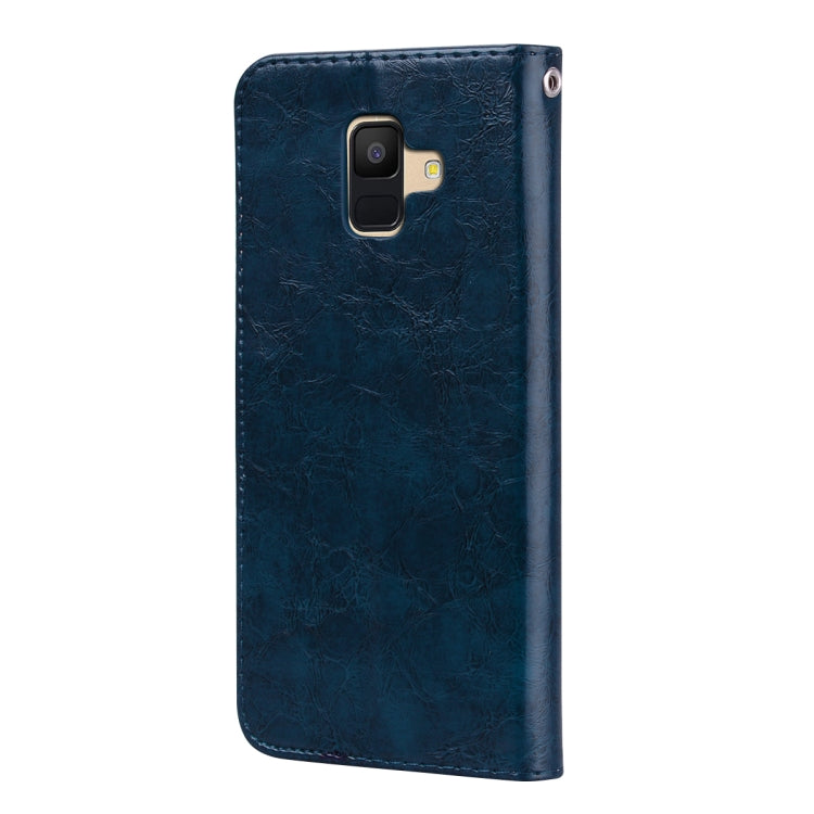 Business Style Oil Wax Texture Horizontal Flip Leather Case for Galaxy A6 (2018), with Holder & Card Slots & Wallet Business Style Oil Wax Texture Horizontal Flip Leather Case for Galaxy A6 (2018), with Holder & Card Slots & Wallet