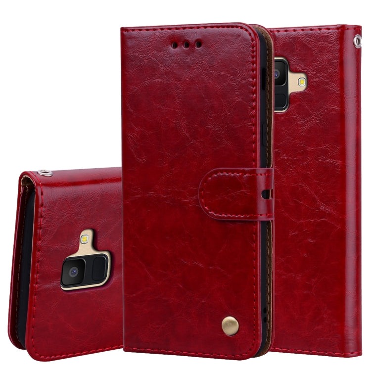 Business Style Oil Wax Texture Horizontal Flip Leather Case for Galaxy A6 (2018), with Holder & Card Slots & Wallet Business Style Oil Wax Texture Horizontal Flip Leather Case for Galaxy A6 (2018), with Holder & Card Slots & Wallet