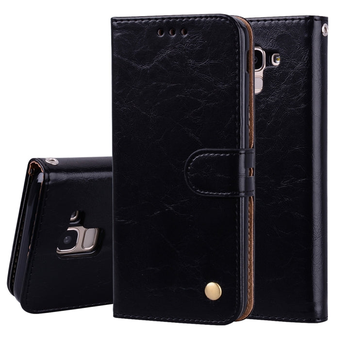 Business Style Oil Wax Texture Horizontal Flip Leather Case for Galaxy J6 (EU Version) (2018), with Holder & Card Slots & Wallet Business Style Oil Wax Texture Horizontal Flip Leather Case for Galaxy J6 (EU Version) (2018), with Holder & Card Slots & Wallet