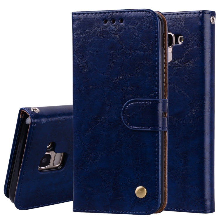Business Style Oil Wax Texture Horizontal Flip Leather Case for Galaxy J6 (EU Version) (2018), with Holder & Card Slots & Wallet Business Style Oil Wax Texture Horizontal Flip Leather Case for Galaxy J6 (EU Version) (2018), with Holder & Card Slots & Wallet
