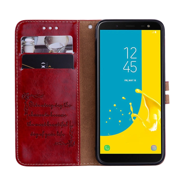 Business Style Oil Wax Texture Horizontal Flip Leather Case for Galaxy J6 (EU Version) (2018), with Holder & Card Slots & Wallet Business Style Oil Wax Texture Horizontal Flip Leather Case for Galaxy J6 (EU Version) (2018), with Holder & Card Slots & Wallet