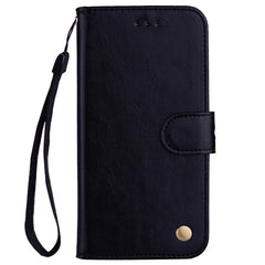 Business Style Oil Wax Texture Horizontal Flip Leather Case for Galaxy J4 (EU Version) (2018), with Holder & Card Slots & Wallet