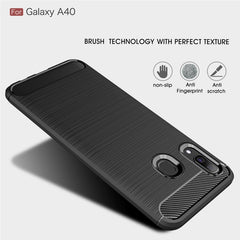 Brushed Texture Carbon Fiber TPU Case for Galaxy A40