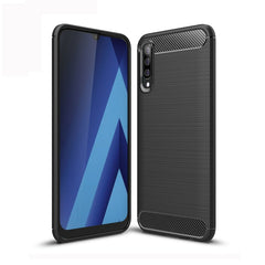 Funda de TPU de fibra de carbono con textura cepillada para Galaxy A50, para Galaxy A50