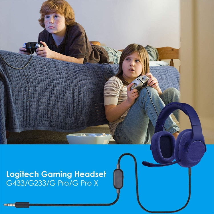 ZS0159 For Logitech G433 / G233 / G Pro / G Pro X 3.5mm Male to Male Gaming Headset Audio Cable with Wire-controlled, Cable Length: 2m ZS0159 For Logitech G433 / G233 / G Pro / G Pro X 3.5mm Male to Male Gaming Headset Audio Cable with Wire-controlled, Cable Length: 2m