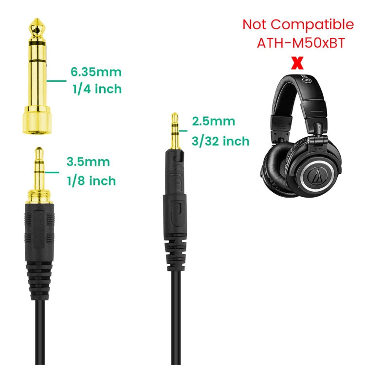 ZS0088 For Audio-Technica ATH-M50X / ATH-M40X Spring Headset Audio Cable, Cable Length: 1.4m-3m ZS0088 For Audio-Technica ATH-M50X / ATH-M40X Spring Headset Audio Cable, Cable Length: 1.4m-3m