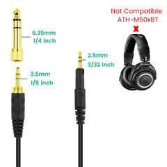 ZS0088 For Audio-Technica ATH-M50X / ATH-M40X Spring Headset Audio Cable, Cable Length: 1.4m-3m