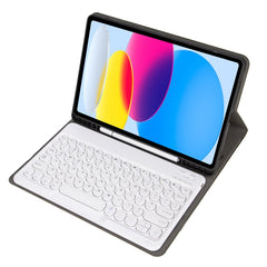 Funda de piel de cordero con teclado Bluetooth y ranura para bolígrafo para iPad 10.ª generación 10.9 2022 YA10B