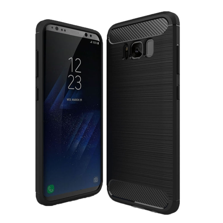 For Galaxy S8 Brushed Carbon Fiber Texture Shockproof TPU Protective Cover Case For Galaxy S8 Brushed Carbon Fiber Texture Shockproof TPU Protective Cover Case