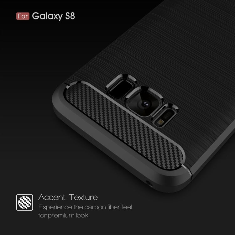 For Galaxy S8 Brushed Carbon Fiber Texture Shockproof TPU Protective Cover Case For Galaxy S8 Brushed Carbon Fiber Texture Shockproof TPU Protective Cover Case