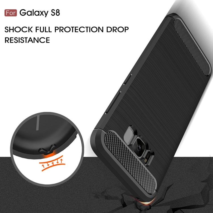 For Galaxy S8 Brushed Carbon Fiber Texture Shockproof TPU Protective Cover Case For Galaxy S8 Brushed Carbon Fiber Texture Shockproof TPU Protective Cover Case