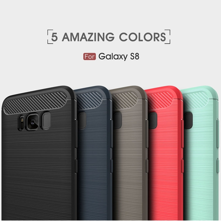 For Galaxy S8 Brushed Carbon Fiber Texture Shockproof TPU Protective Cover Case For Galaxy S8 Brushed Carbon Fiber Texture Shockproof TPU Protective Cover Case