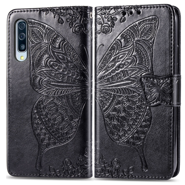 Butterfly Love Flowers Embossing Horizontal Flip Leather Case for Galaxy A70, with Holder & Card Slots & Wallet & Lanyard Butterfly Love Flowers Embossing Horizontal Flip Leather Case for Galaxy A70, with Holder & Card Slots & Wallet & Lanyard