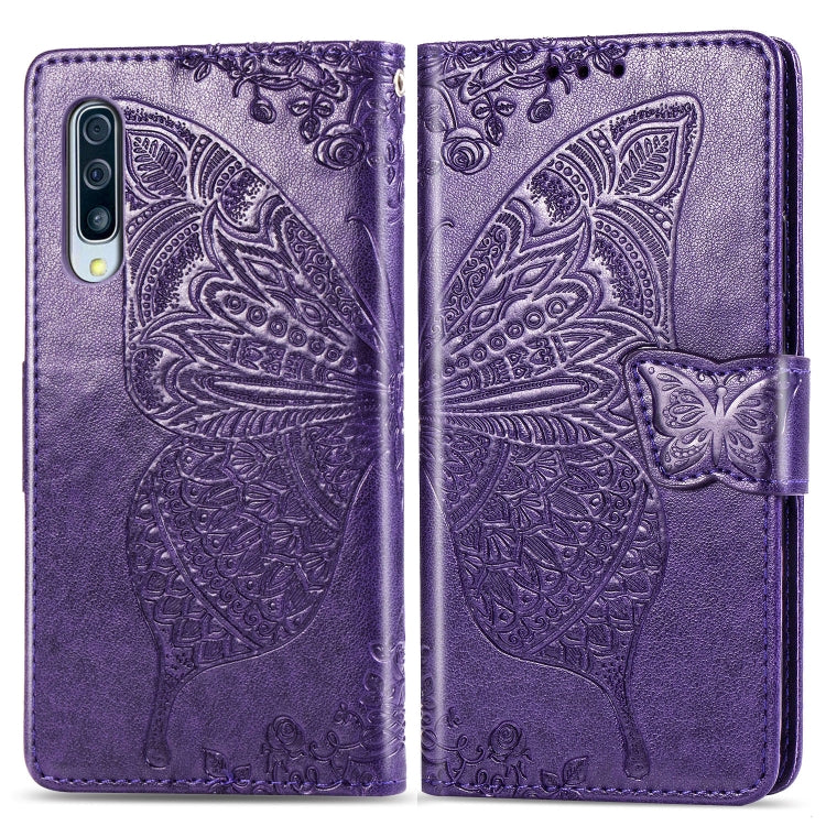 Butterfly Love Flowers Embossing Horizontal Flip Leather Case for Galaxy A70, with Holder & Card Slots & Wallet & Lanyard Butterfly Love Flowers Embossing Horizontal Flip Leather Case for Galaxy A70, with Holder & Card Slots & Wallet & Lanyard