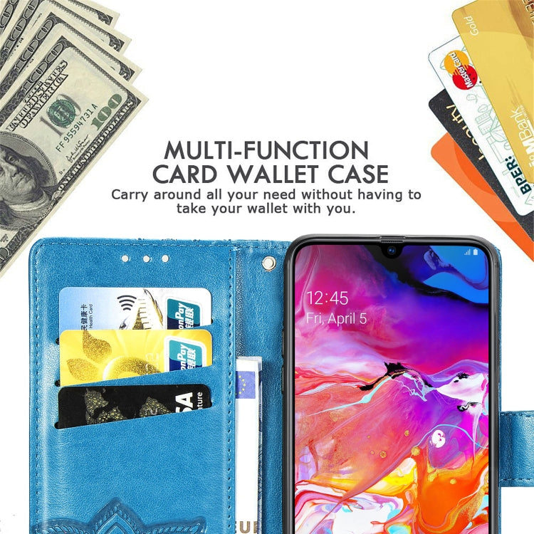 Butterfly Love Flowers Embossing Horizontal Flip Leather Case for Galaxy A70, with Holder & Card Slots & Wallet & Lanyard Butterfly Love Flowers Embossing Horizontal Flip Leather Case for Galaxy A70, with Holder & Card Slots & Wallet & Lanyard