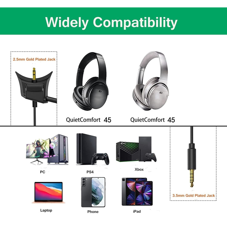 ZS0242 Gaming Headphone Cable for BOSE QC45 ZS0242 Gaming Headphone Cable for BOSE QC45