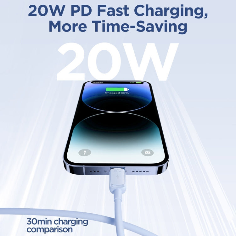 JOYROOM S-CL020A14 Multi-Color Series 20W USB-C / Type-C to 8 Pin Fast Charging Data Cable, Length:1.2m, Type-C to 8 Pin JOYROOM S-CL020A14 Multi-Color Series 20W USB-C / Type-C to 8 Pin Fast Charging Data Cable, Length:1.2m, Type-C to 8 Pin