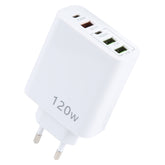 120 W Dual PD Typ-C + 3 x USB Multi Port Ladegerät, EU-Stecker, EU-Stecker