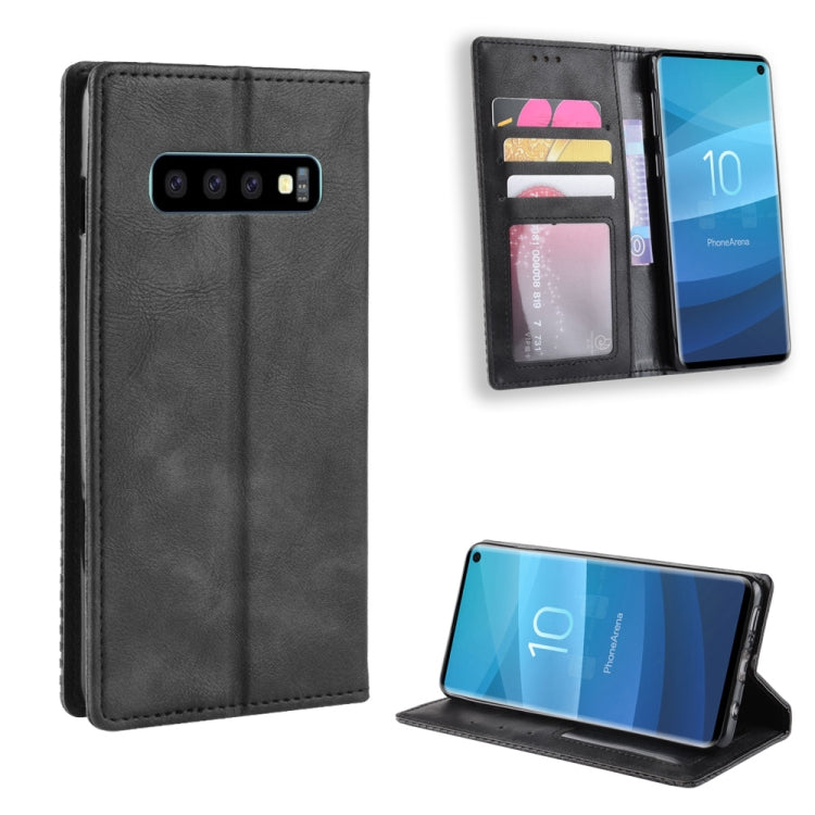 Magnetic Buckle Retro Crazy Horse Texture Horizontal Flip Leather Case for Galaxy S10 (5G), with Holder & Card Slots & Photo Frame Magnetic Buckle Retro Crazy Horse Texture Horizontal Flip Leather Case for Galaxy S10 (5G), with Holder & Card Slots & Photo Frame