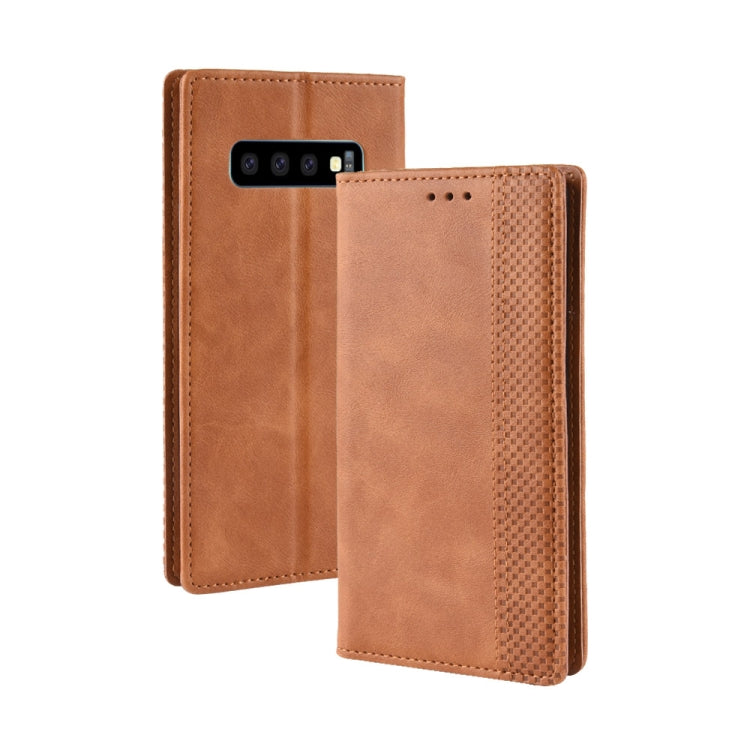 Magnetic Buckle Retro Crazy Horse Texture Horizontal Flip Leather Case for Galaxy S10 (5G), with Holder & Card Slots & Photo Frame Magnetic Buckle Retro Crazy Horse Texture Horizontal Flip Leather Case for Galaxy S10 (5G), with Holder & Card Slots & Photo Frame