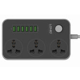 LDNIO SC3604 Toma de corriente multifunción para viajes, hogar y oficina con 6 puertos USB, longitud del cable: 2 m, enchufe estadounidense, SAS8611AUK, SAS8611AUS, SAS8611BUK, SAS8611BUS, SAS8611EU