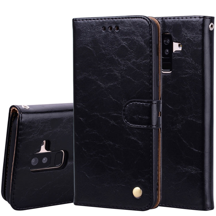 Business Style Oil Wax Texture Horizontal Flip Leather Case for Galaxy A6 Plus (2018), with Holder & Card Slots & Wallet Business Style Oil Wax Texture Horizontal Flip Leather Case for Galaxy A6 Plus (2018), with Holder & Card Slots & Wallet