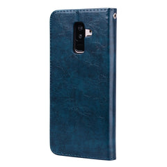 Business Style Oil Wax Texture Horizontal Flip Leather Case for Galaxy A6 Plus (2018), with Holder & Card Slots & Wallet