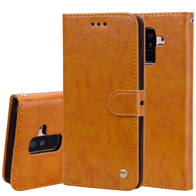 Business Style Oil Wax Texture Horizontal Flip Leather Case for Galaxy A6 Plus (2018), with Holder & Card Slots & Wallet Business Style Oil Wax Texture Horizontal Flip Leather Case for Galaxy A6 Plus (2018), with Holder & Card Slots & Wallet