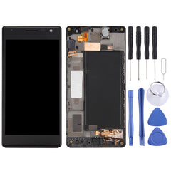 LCD Screen and Digitizer Full Assembly with Frame for Nokia Lumia 735 (Black), For Lumia 735 Black