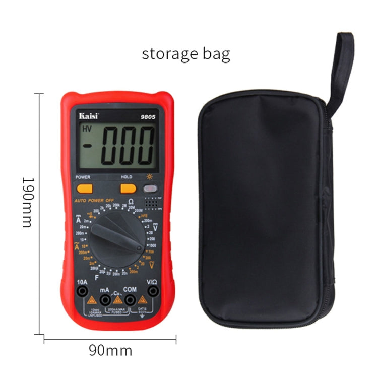 Kaisi 9805 Anti-burning Multifunctional Digital Universal Multimeter Auto-Range Digital Multimeter Kaisi 9805 Anti-burning Multifunctional Digital Universal Multimeter Auto-Range Digital Multimeter