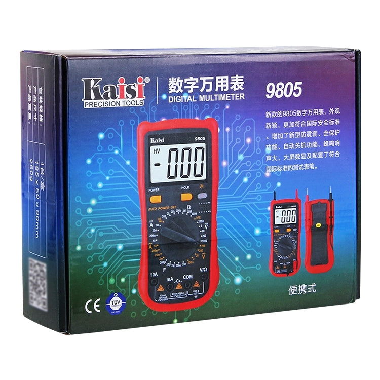 Kaisi 9805 Anti-burning Multifunctional Digital Universal Multimeter Auto-Range Digital Multimeter Kaisi 9805 Anti-burning Multifunctional Digital Universal Multimeter Auto-Range Digital Multimeter