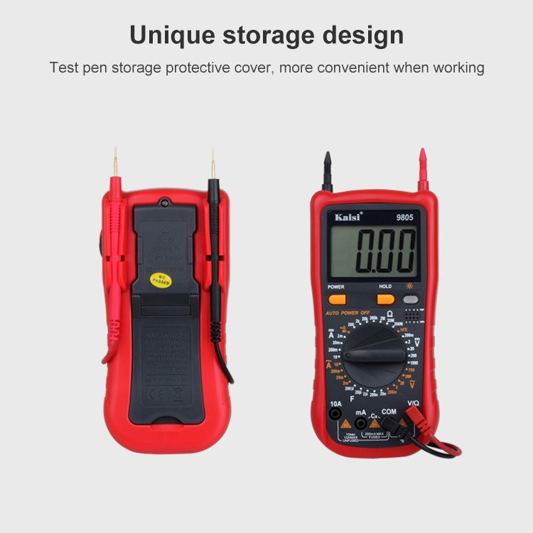 Kaisi 9805 Anti-burning Multifunctional Digital Universal Multimeter Auto-Range Digital Multimeter Kaisi 9805 Anti-burning Multifunctional Digital Universal Multimeter Auto-Range Digital Multimeter