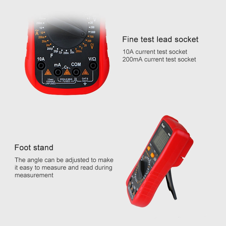 Kaisi 9805 Anti-burning Multifunctional Digital Universal Multimeter Auto-Range Digital Multimeter Kaisi 9805 Anti-burning Multifunctional Digital Universal Multimeter Auto-Range Digital Multimeter