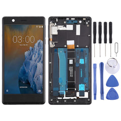 LCD Screen and Digitizer Full Assembly with Frame & Side Keys for Nokia 3 TA-1032, For Nokia 3