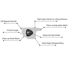 10 PCS QIANLI 3D Ultra Thin Pry Spudger Screen Disassembling Card