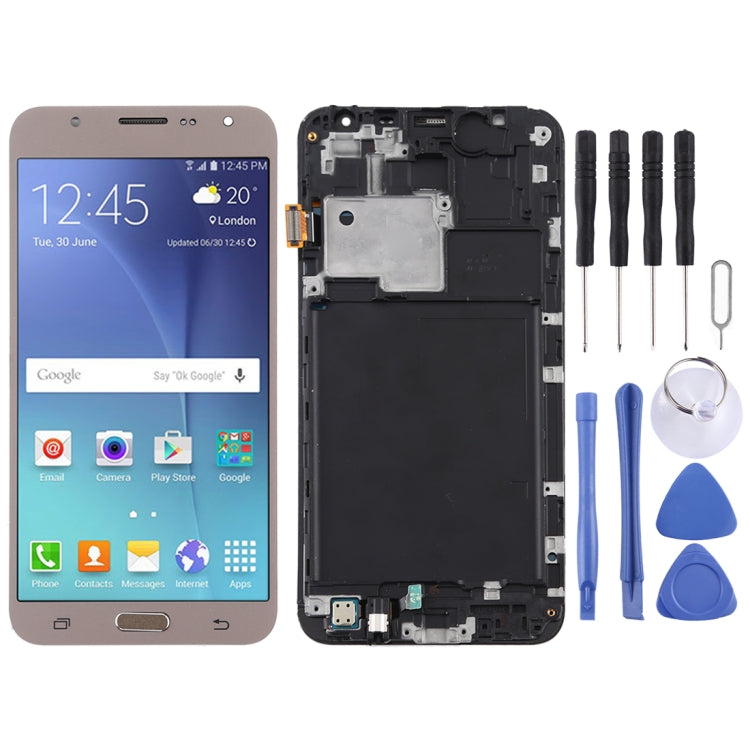 TFT Material LCD Screen and Digitizer Full Assembly with Frame for Galaxy J7 (2015) / J700F TFT Material LCD Screen and Digitizer Full Assembly with Frame for Galaxy J7 (2015) / J700F