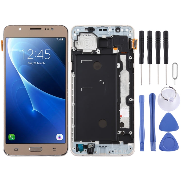 TFT Material LCD Screen and Digitizer Full Assembly with Frame for Galaxy J7 (2016) / J710F TFT Material LCD Screen and Digitizer Full Assembly with Frame for Galaxy J7 (2016) / J710F