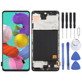 Original Super AMOLED Material LCD Screen and Digitizer Full Assembly with Frame for Galaxy A51 4G