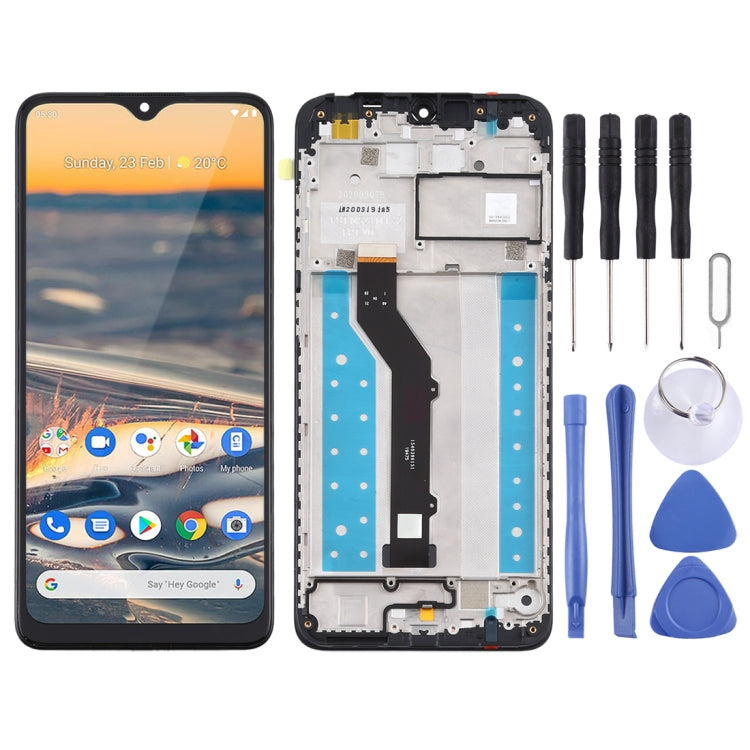 LCD Screen and Digitizer Full Assembly With Frame for Nokia 5.3 / TA-1227 / TA-1229 / TA-1223 / TA-12234, For Nokia 5.3
