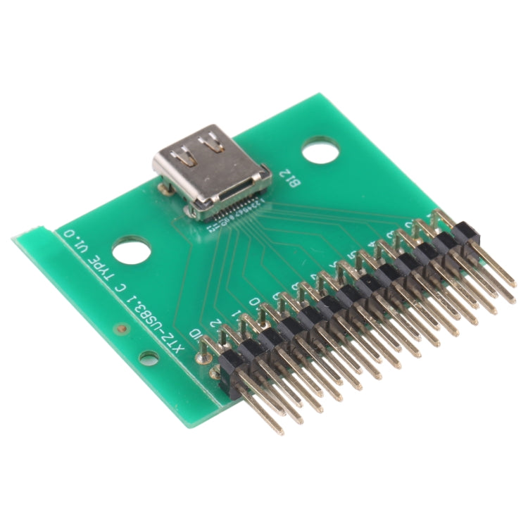 Double-sided Positive and Negative Type C Female Test Board USB 3.1 with PCB 24P Female Connector Double-sided Positive and Negative Type C Female Test Board USB 3.1 with PCB 24P Female Connector