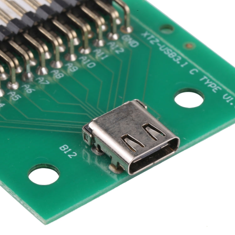 Double-sided Positive and Negative Type C Female Test Board USB 3.1 with PCB 24P Female Connector Double-sided Positive and Negative Type C Female Test Board USB 3.1 with PCB 24P Female Connector